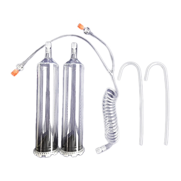 2-200ML SYRINGE 60" Y-COILED TUB & FILL STRAW