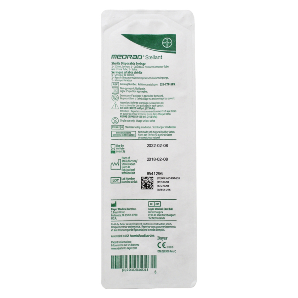 MEDRAD SYRINGE 200ML STELLANT SPIKE 50/BX