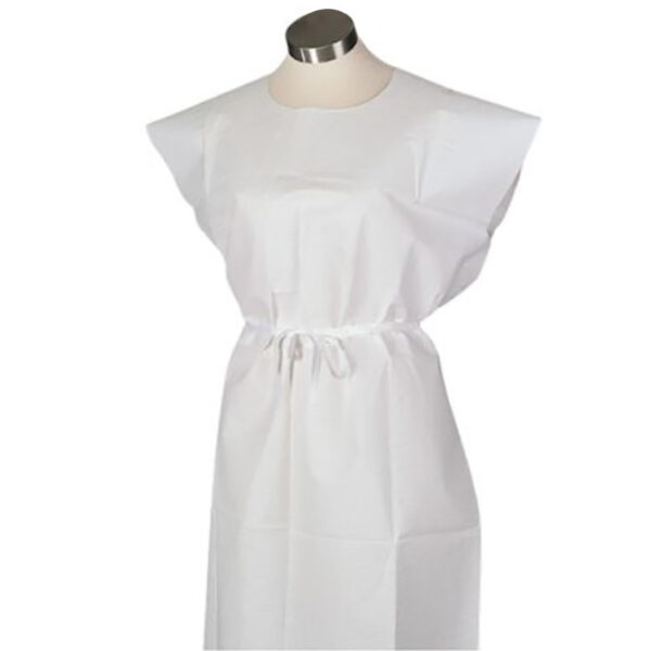 TIDI EXAM GOWN WHITE 30X42 50/CS