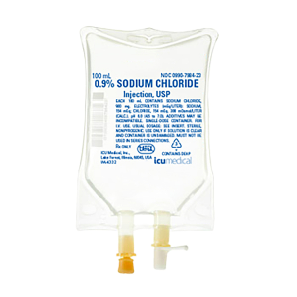 ICUMED SODIUM CHLORIDE .9 100ML BAG 48/CS