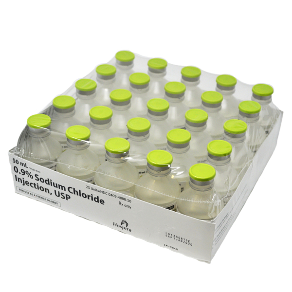 PFIZER SODIUM CHLORIDE 0.9 50ML VIAL 25/PK