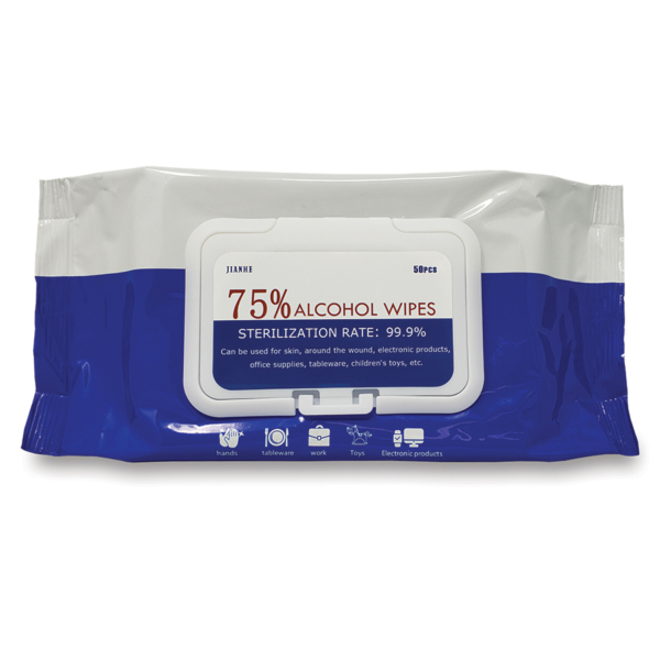 ALCOHOL 75% WIPE 50CT