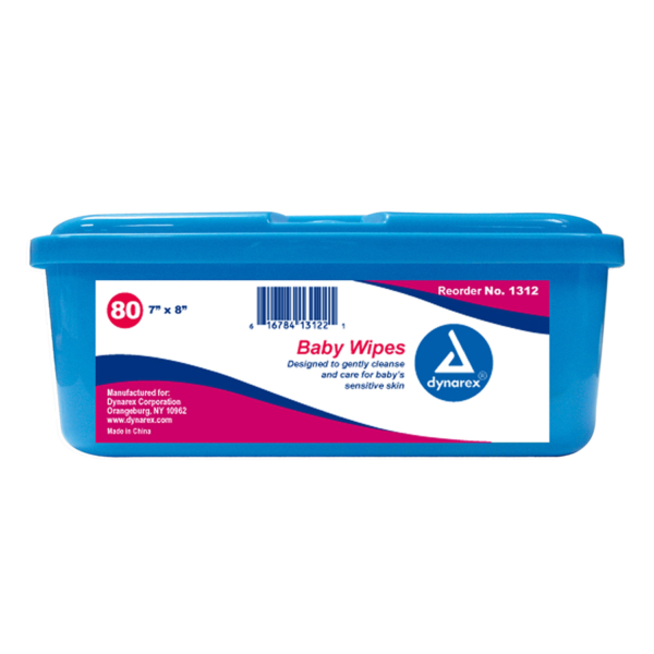 DYNAREX BABY WIPES SCENTED 7X8" 12/CS