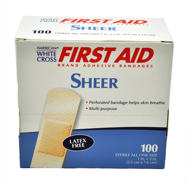 BAND-AID NON-LATEXSHEER BANDAGES 100/BOX