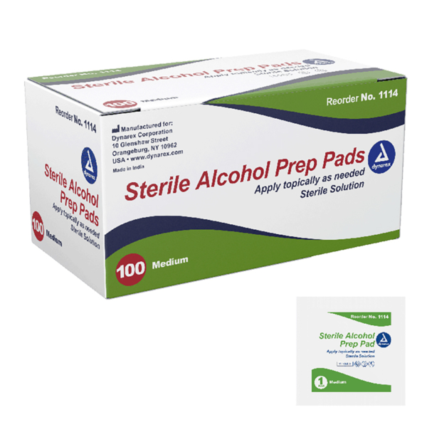 DYNAREX 1114 ALCOHOL PREP PAD STERILE MD