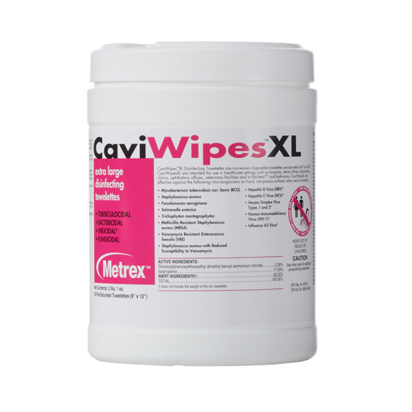 CAVIWIPES DISINFECTANT WIPES 10x12 XL 66/CN