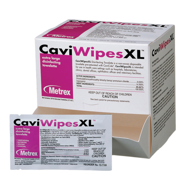 CAVIWIPES DISINFECTANT WIPE 12X10 X-LARGE