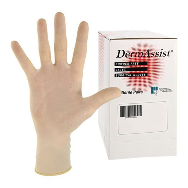 DERM ASSIST LATEX SURG GLOVES SZ 7 50/BX