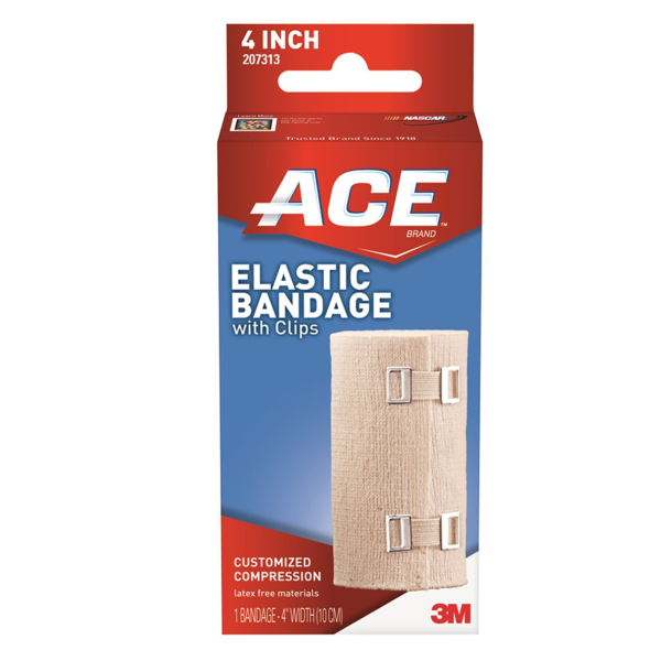 3M 207313 ELASTIC BANDAGE 4" WITH CLIPS