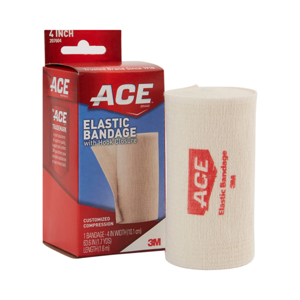 3M 207604 ELASTIC BANDAGE HOOK/LOOP 4"