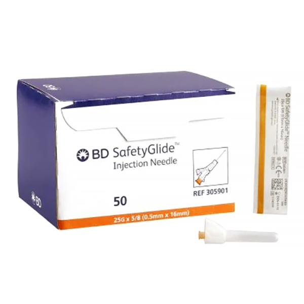 BD NEEDLE  25G X 5/8 SAFETYGL