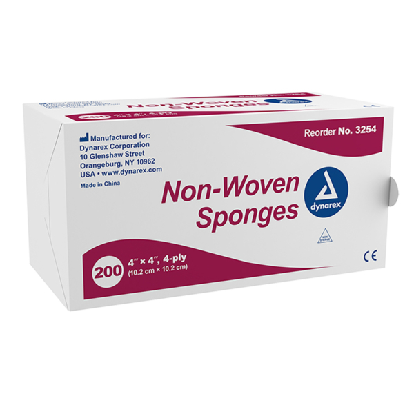 DYNAREX 3254 NONWOVEN DRESSING 4X4 200/PK
