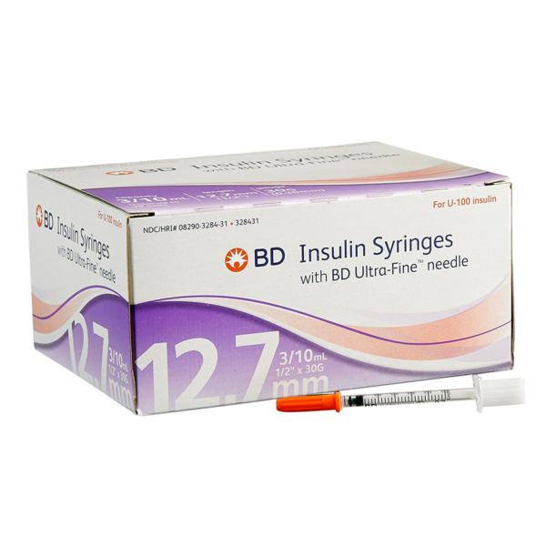 BD SYRINGE/NEEDLE INSULIN 30Gx.5"