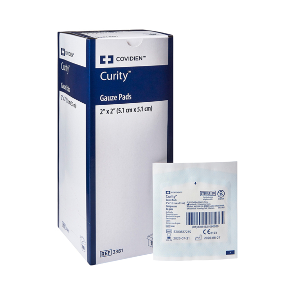 CURITY GAUZE 2"X2" 12PLY 100/BX