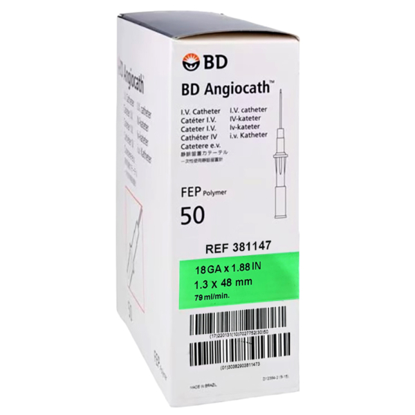 BD ANGIOCATH 18GX1.88 W/LUER