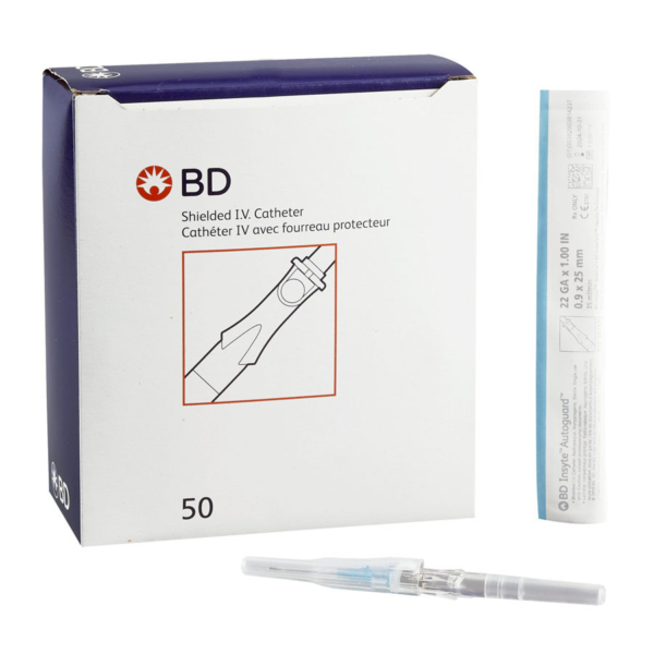 BD ANGIOCATH 22GX1" AUTO 8/CS