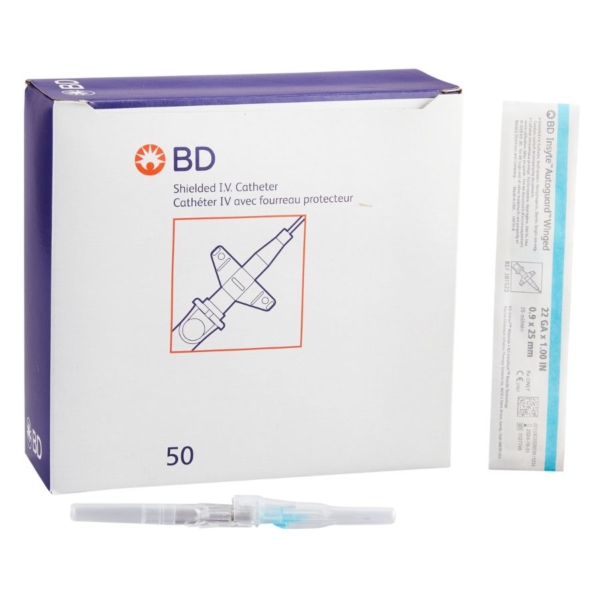 BD ANGIO 22GX1 AUTOGRD-WINGED
