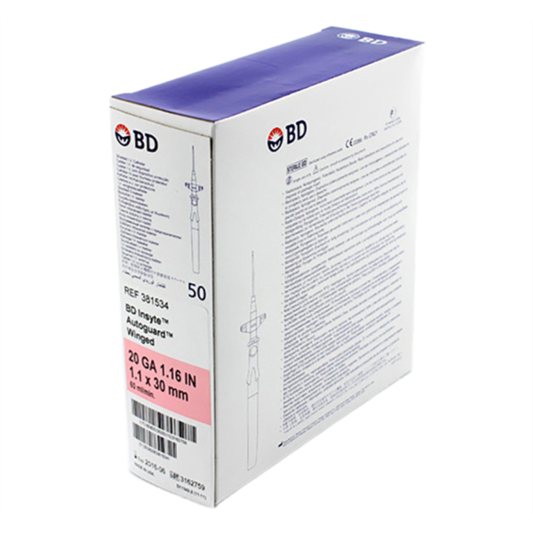 BD ANGIO 20GX1.16 WINGED 50/BO