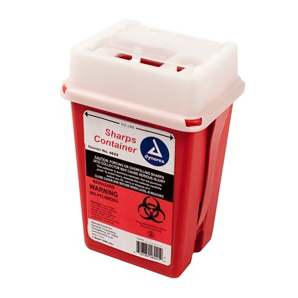 DYNAREX 4622 SHARPS CONTAINER 1QT RED