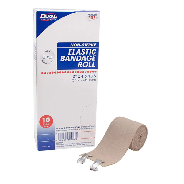 DUKAL 502 ELAST BANDAGE 2X4.5 HOOK 10/BX