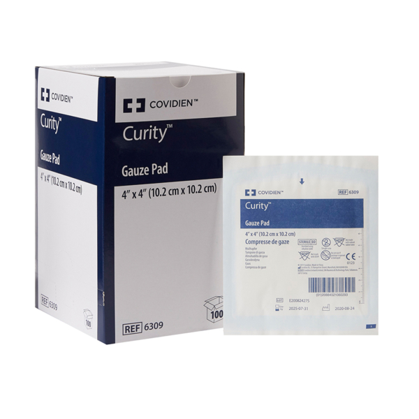 CURITY GAUZE 4"X4" 12PLY 100/B