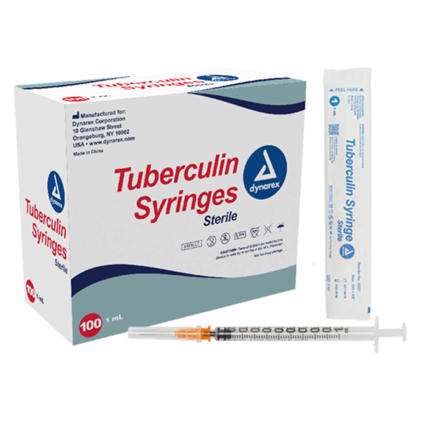 DYNAREX 6937 TUBERCULIN SYRINGE 25GX5/8