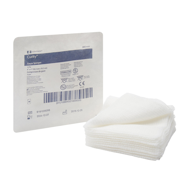SPONGE, 4X4 GAUZE COVIDIEN 128TR/CS
