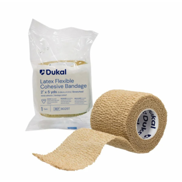 DUKAL 8025T COHESIVE BANDAGES 2"x5YD TAN