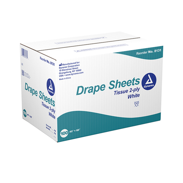 DYNAREX 8131 DRAPE SHEETS 40X60 WHT 100/C