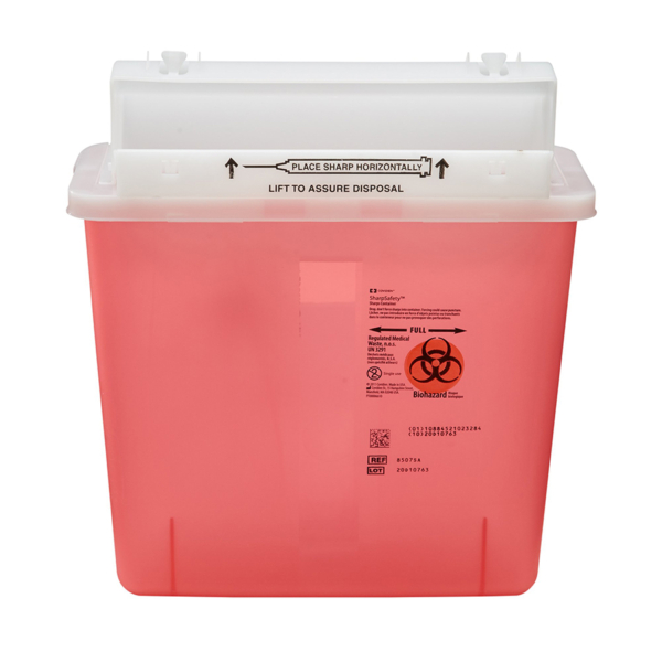 CONTAINER, SHARPS 5QT RED