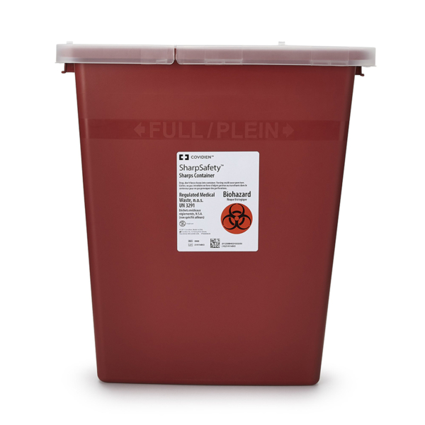 SHARPS 8GAL CONT. HINGED LID