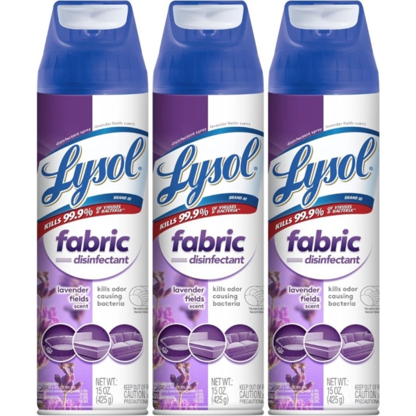 LYSOL DISINFECT SPRAY LAVENDER 15OZ 3/PK