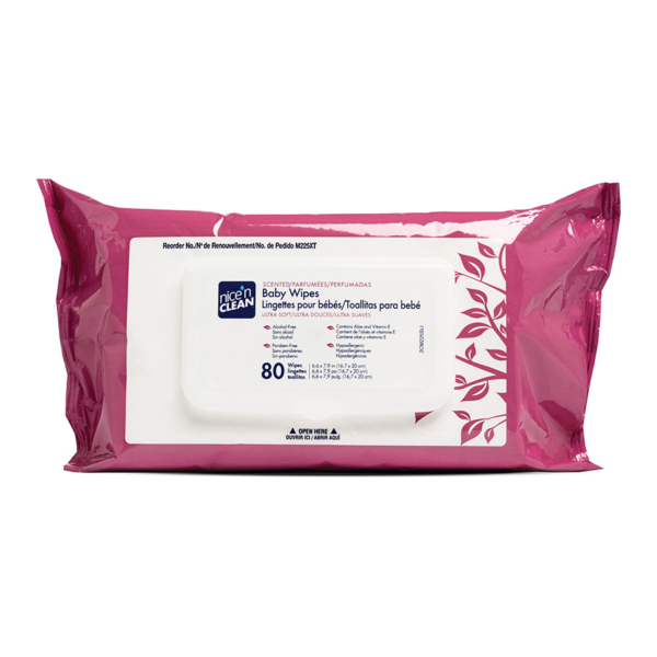 NICE N CLEAN BABY WIPES SCENTED 12/CS
