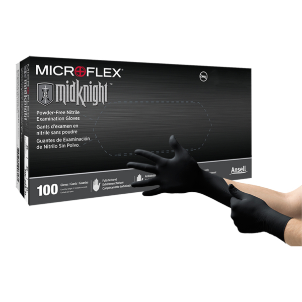 MICROFLEX EXAM GLOVE NITRILE BLK XL 100/B