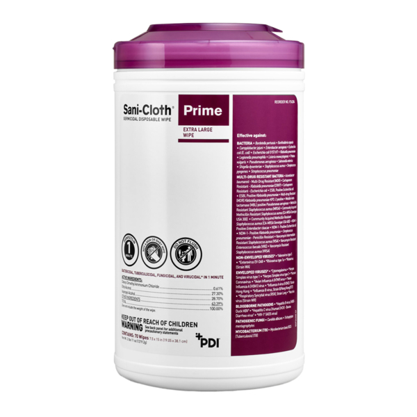 SANI-CLOTH PRIME DISINFECT XL WIPES 4/CS