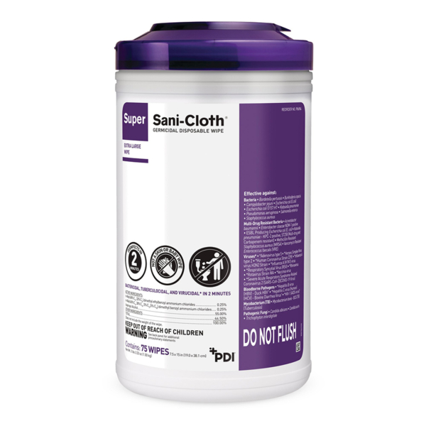 WIPE SANI-CLOTH GERMICIDAL 8"X15" 450/CS