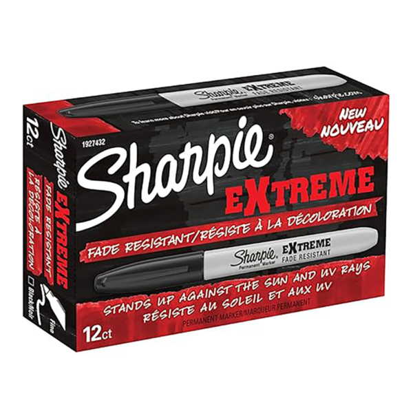 SHARPIE MARKER BLK 12/PK